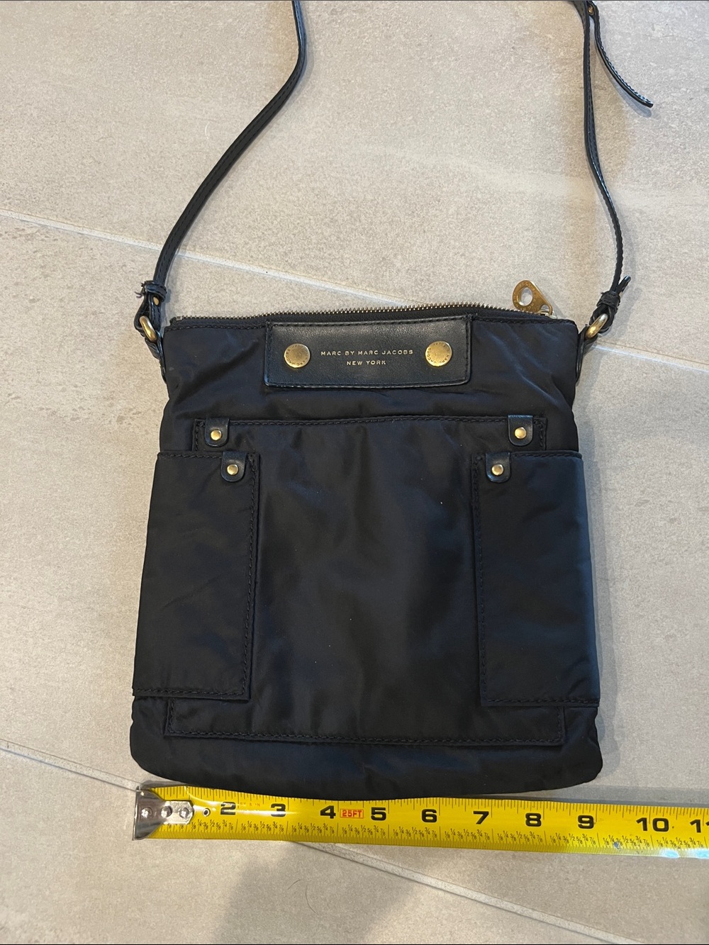 Marc by Marc Jacobs Black Nylon Crossbody with Gold Hardware - Picture 8 of 8